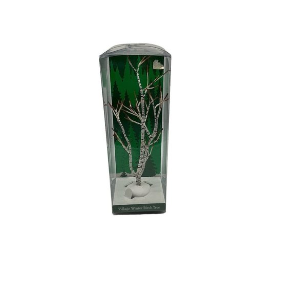 Department 56 Village Winter Birch Tree In original Box, Vintage 1990 Retired - Picture 1 of 16